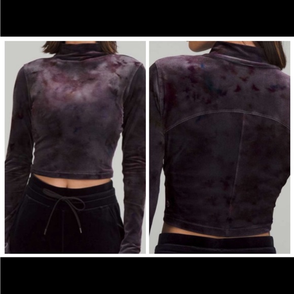 Lululemon All Aligned Mock Neck Long Sleeve Shirt Interstellar Dark Grey Multi. - Picture 1 of 10